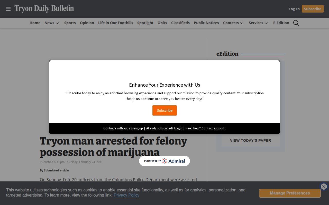 Tryon Daily Bulletin report on a multi-agency Polk County checkpoint
